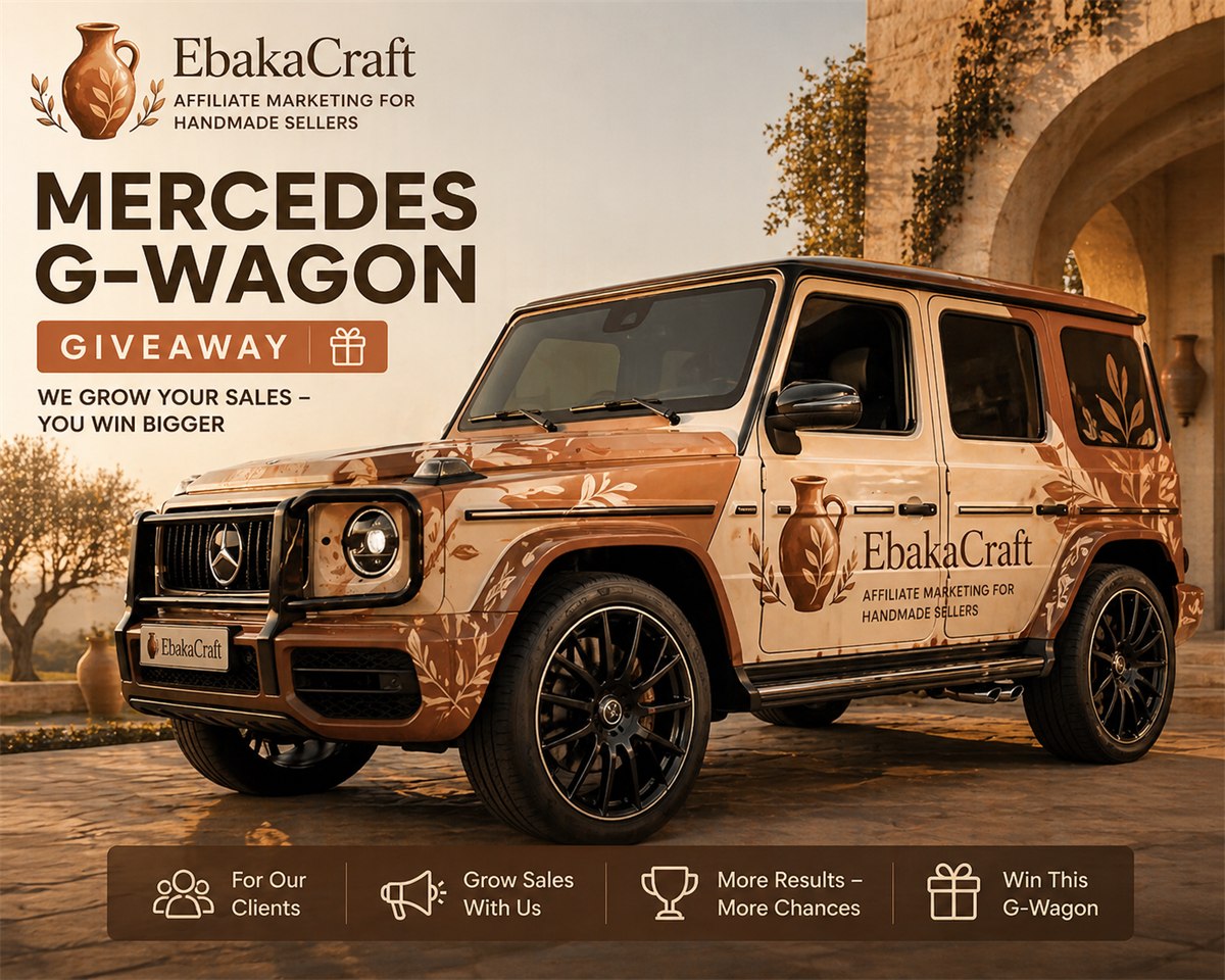 EbakaCraft Mercedes G-Wagon giveaway promotional image.